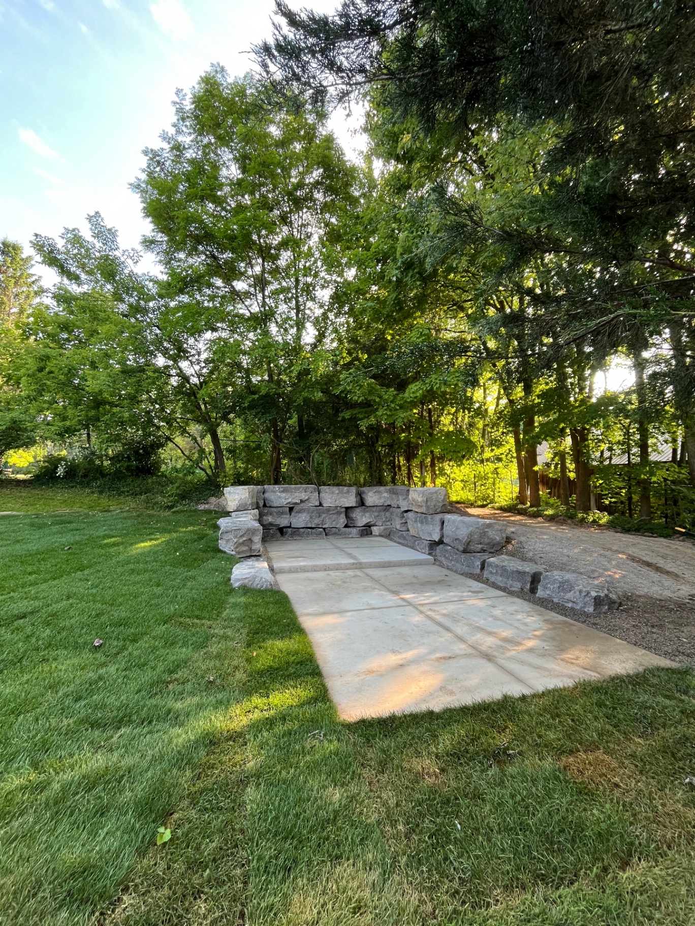 Stone patio and outdoor project